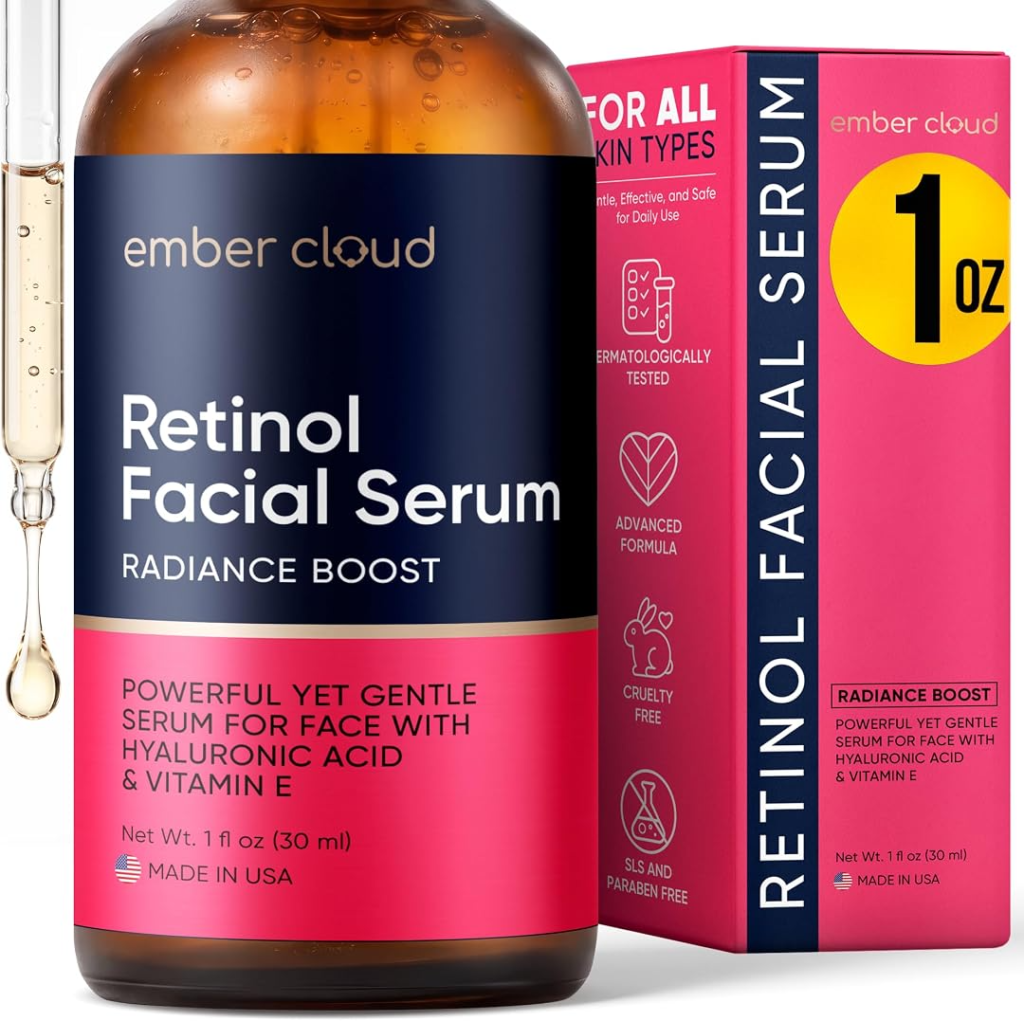 Retinol Serum for Face with Hyaluronic Acid & Vitamin E 1 Oz