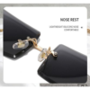 Rimless Rectangle Sunglasses Rimless Rectangle Sunglasses