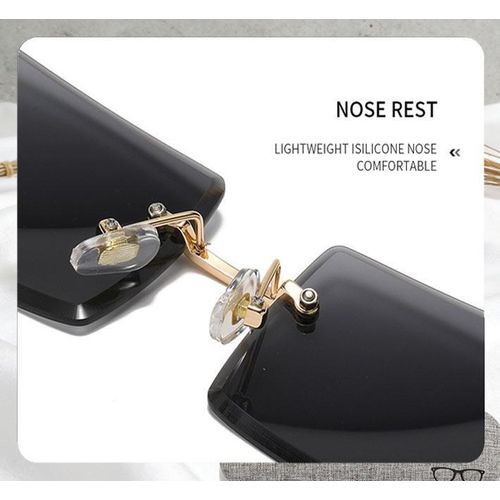 Rimless Rectangle Sunglasses Rimless Rectangle Sunglasses